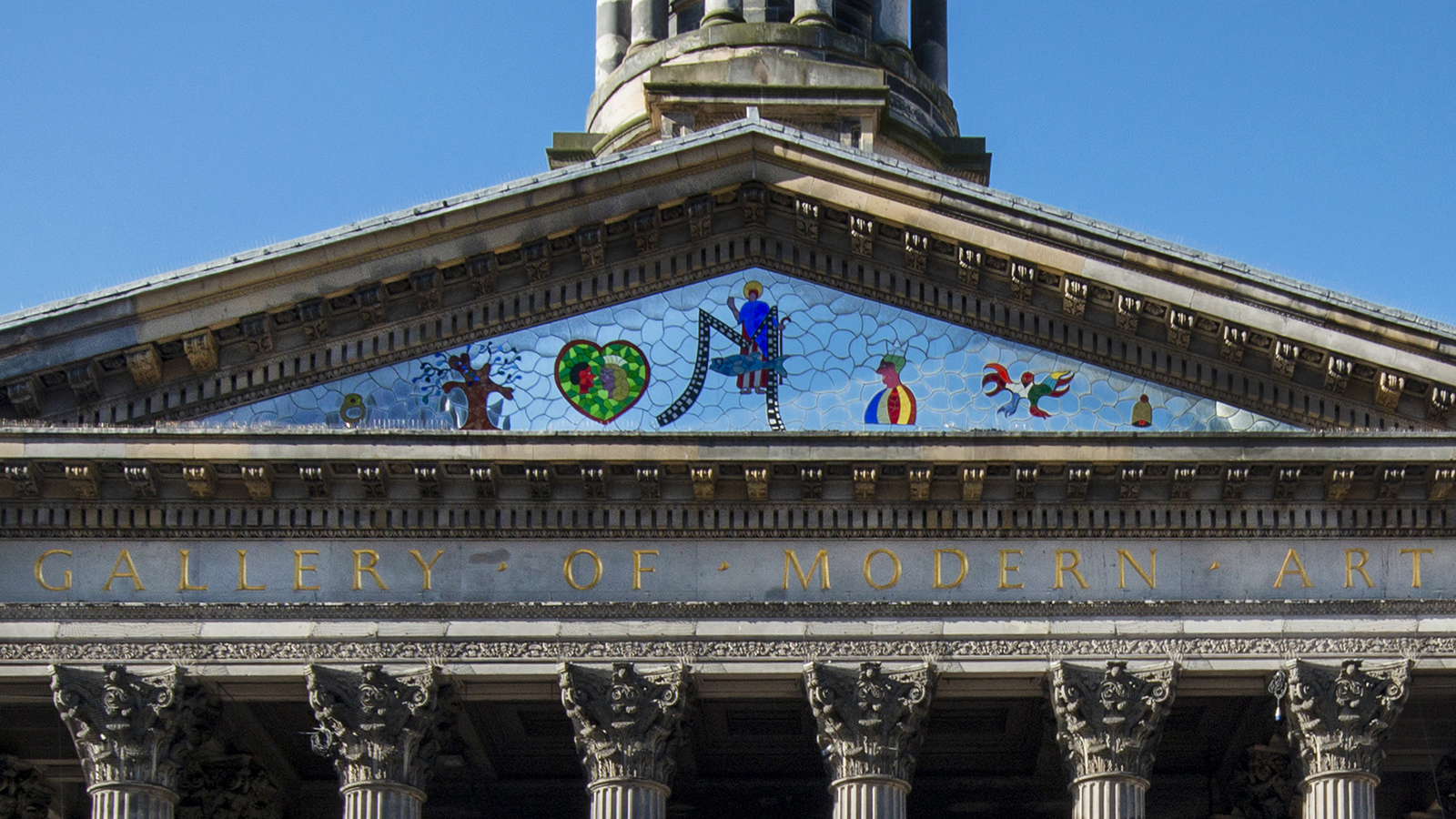 GoMA - Tympanum on the exterior of building