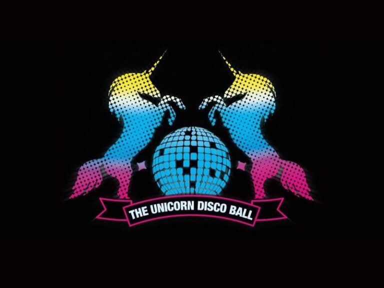 Unicorn Christmas Disco Ball